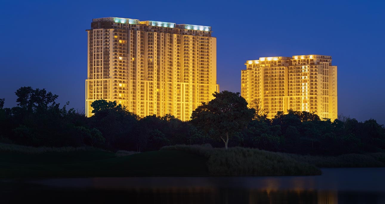 The Crest towers on Golf Course Road, Gurugram, a completed apartment tower on which no GST is payable at resale
