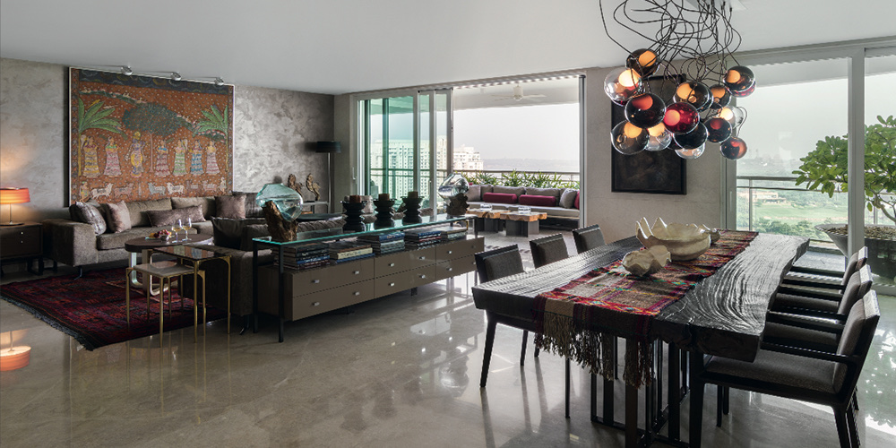 Dining area with views to the greens