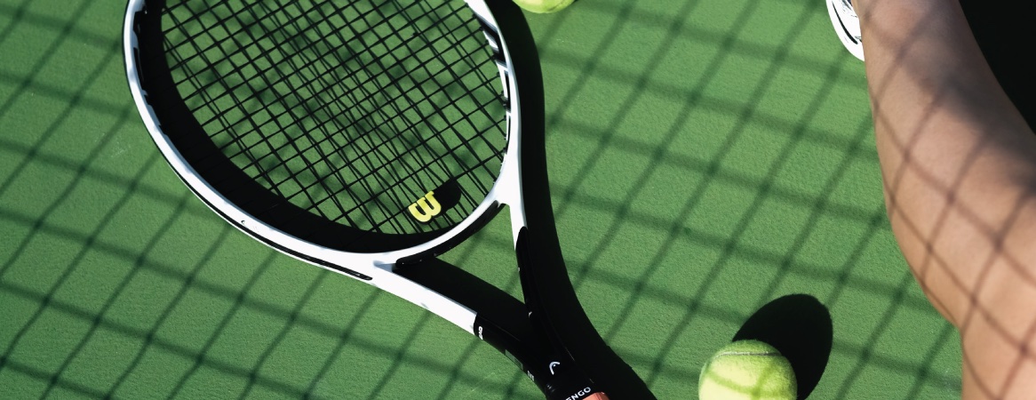 Tennis court detail (representative mood image)