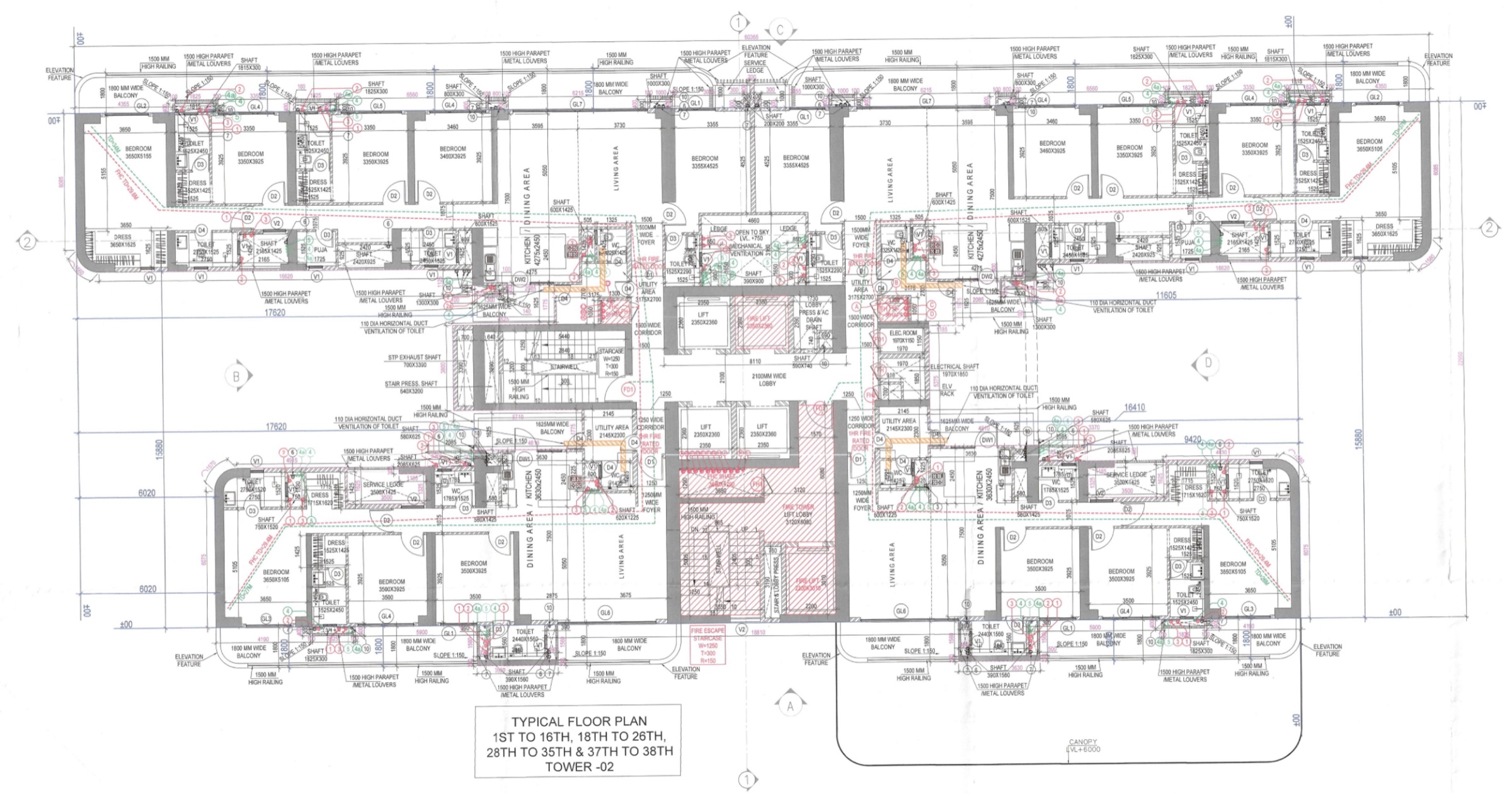 Typical Floor (Tower 2) floor plan